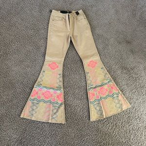 L&B 6 jeans Aztec southwestern neon bells